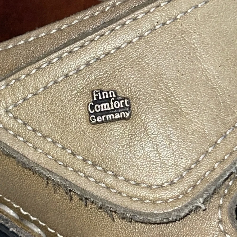 Finn Comfort Moss Green Leather Jamaika Walking Sandals